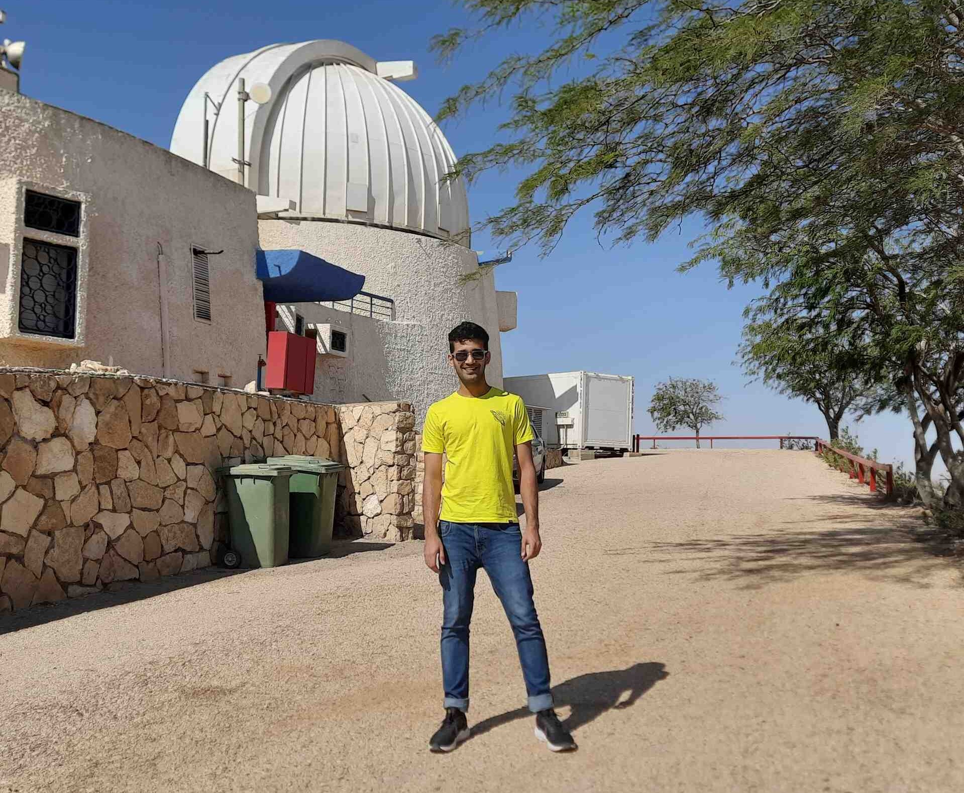 Picture in front of Wise observatory, Israel taken in August 2023